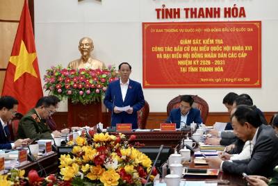  Phó Chủ tịch Quốc hội Trần Quang Phương phát biểu tại buổi giám sát. Ảnh: Hoa Mai - TTXVN