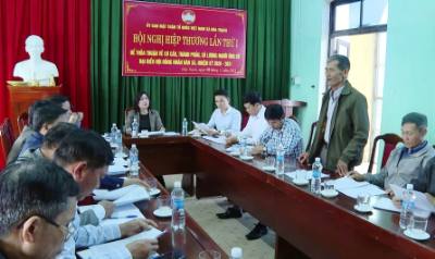 Hội nghị Hiệp thương lần thứ nhất tại xã ven biển Hòa Trạch (Quảng Trị) diễn ra nghiêm túc, đúng quy định. Ảnh: TTXVN phát