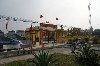 Nhà văn hóa thôn An Sơn, xã Bắc Thanh Miện khu vực bỏ phiếu số 12. Ảnh: Tiến Vĩnh - TTXVN 