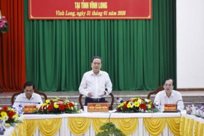 Chủ tịch Quốc hội Trần Thanh Mẫn phát biểu. Ảnh: Doãn Tấn - TTXVN