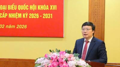 Thứ trưởng Bộ Nội vụ Trương Hải Long phát biểu khai mạc. Ảnh: Chu Thanh Vân - TTXVN