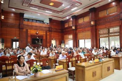 Hội nghị tiếp xúc cử tri với người ứng cử đại biểu Quốc hội khóa XVI và HĐND thành phố Đà Nẵng nhiệm kỳ 2026 - 2031. Ảnh: TTXVN phát