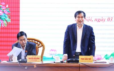 Đồng chí Phan Xuân Thủy, Phó Trưởng ban Tuyên giáo và Dân vận Trung ương phát biểu. Ảnh: Minh Đức – TTXVN