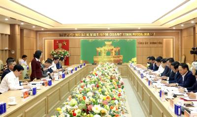 Quang cảnh buổi giám sát, kiểm tra công tác bầu cử tại Hưng Yên. Ảnh: Đinh Văn Nhiều-TTXVN