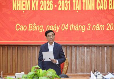 Đại tướng Phan Văn Giang, Uỷ viên Bộ Chính trị, Bộ trưởng Bộ Quốc phòng, phát biểu kết luận buổi làm việc. Ảnh: Chu Hiệu-TTXVN