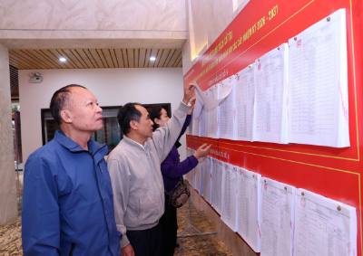 Cử tri xem danh sách người ứng cử đại biểu Quốc hội khóa XVI, đại biểu HĐND các cấp nhiệm kỳ 2026-2031 tại Đơn vị bầu cử số 13. Đơn vị bầu cử số 13