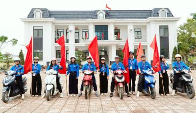 Đoàn viên, thanh niên xã Hiệp Hòa (Bắc Ninh) ra quân tuyên truyền về bầu cử đại biểu Quốc hội khóa XVI và đại biểu HĐND các cấp nhiệm kỳ 2026 - 2031. Ảnh: Đồng Thúy-TTXVN