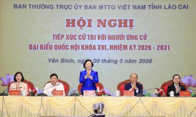 Bí thư Trung ương Đảng, Phó Thủ tướng Chính phủ Phạm Thị Thanh Trà là một trong 5 ứng cử viên đại biểu Quốc hội khóa XVI, nhiệm kỳ 2026 - 2031 tại đơn vị bầu cử số 1 tỉnh Lào Cai. Ảnh: Tuấn Anh - TTXVN