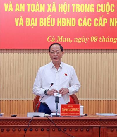 Le 9 mars, le vice-président de l'Assemblée nationale Tran Quang Phuong dirige une délégation pour inspecter les préparatifs de l'élection des députés à la 16e Assemblée nationale et des Conseils populaires à tous les niveaux pour le mandat 2026-2031.