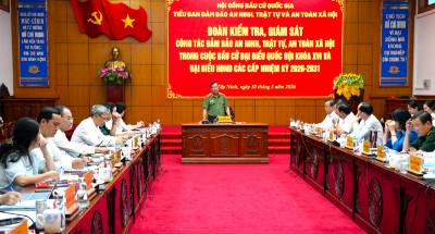 Quang cảnh Đoàn công tác của Hội đồng bầu cử Quốc gia làm việc với lãnh đạo tỉnh Tây Ninh. Ảnh: Thanh Bình –TTXVN