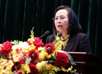 Phó Bí thư Thường trực Tỉnh ủy Lạng Sơn Đoàn Thị Hậu yêu cầu các địa phương bảo đảm tuyệt đối an toàn cuộc bầu cử, không để xảy ra tình huống đột xuất, bất ngờ. Ảnh: Văn Đạt - TTXVN