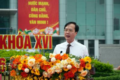 Phó Bí thư Tỉnh ủy, Chủ tịch UBND tỉnh Vĩnh Long Trần Trí Quang. Ảnh: Phạm Minh Tuấn-TTXVN.