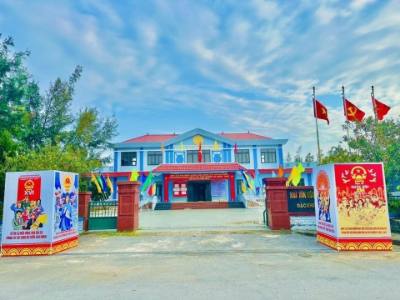 Toàn đặc khu Cồn Cỏ có 1 khu vực bỏ phiếu đặt tại Nhà Văn hóa Thanh niên. Ảnh: TTXVN phát