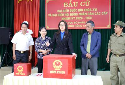 Tỉnh Đoàn Hưng Yên thành lập 868 Đội Thanh niên xung kích thực hiện các họat động hỗ trợ bầu cử. Ảnh: Thu Hoài – TTXVN