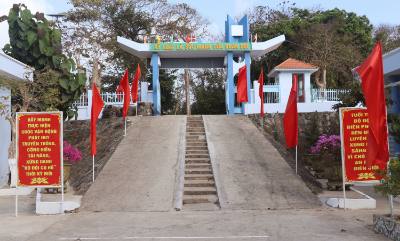 Đồn Biên phòng Hòn Khoai chuẩn bị sẵn sàng cho ngày bầu cử sớm 13/3. Ảnh: Tuấn Phi - TTXVN