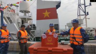 La zone spéciale Bach Long Vi est la première localité de la ville de Hai Phong à organiser le vote anticipé.  VNA/Photo gracieuseté