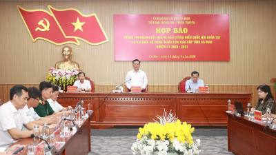 Quang cảnh buổi họp báo. Ảnh: Huỳnh Anh - TTXVN