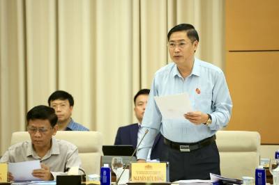 Chủ nhiệm Uỷ ban công tác đại biểu, Uỷ viên Hội đồng bầu cử Quốc gia Nguyễn Hữ Đông phát biểu. Ảnh: Tuấn Anh - TTXVN