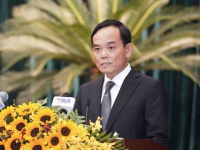 Ông Trần Lưu Quang, Ủy viên Bộ Chính trị, Bí thư Thành ủy Thành phố Hồ Chí Minh phát biểu tại Kỳ họp. Ảnh: Xuân Khu - TTXVN 